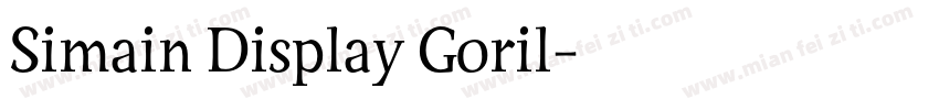 Simain Display Goril字体转换